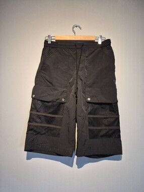 Vintage S.X.E Black Mesh Oversized Shorts | Size XL